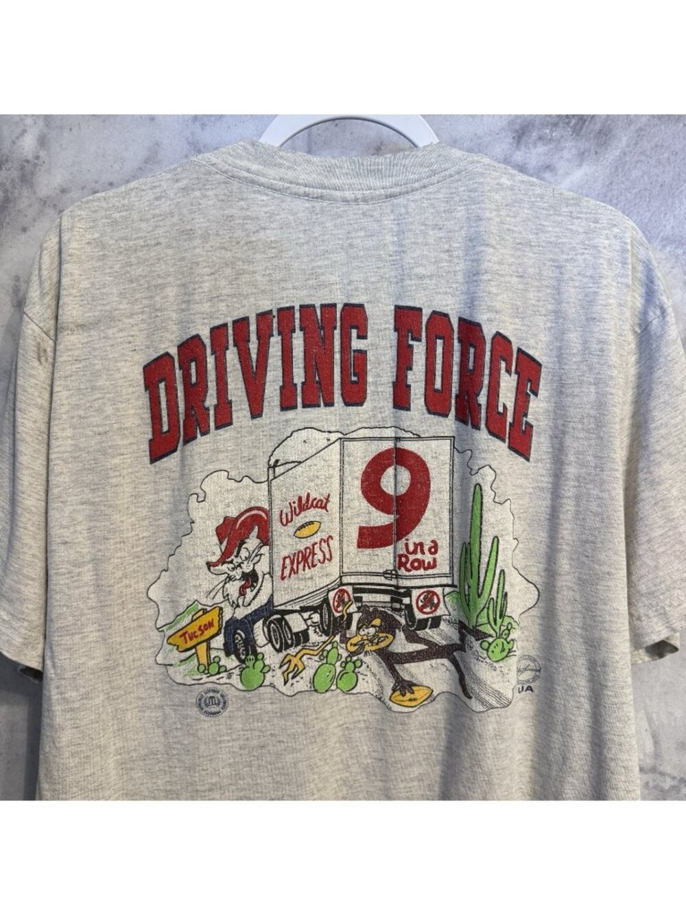 Vintage 90s U of A vs ASU T Shirt Mens XL Gray Sun Devils Wildcats Parody Funny